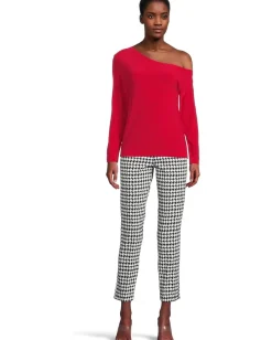 Women Norma Kamali Long Sleeve Drop Shoulder Top