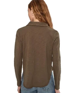 Mod-o-doc Long Sleeve Easy Polo Tee Fern Best