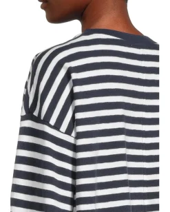 Madewell Long Sleeve Easy Tee (texture) Navy Best