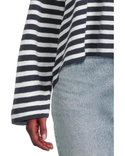 Madewell Long Sleeve Easy Tee (texture) Navy Best