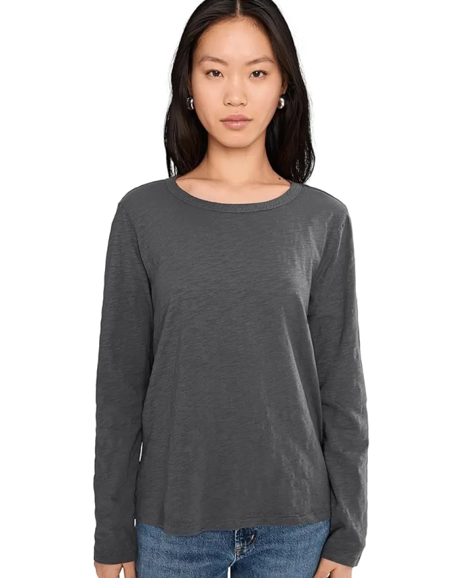 Mod-o-doc Long Sleeve Favorite Tee Washed Ebony Best