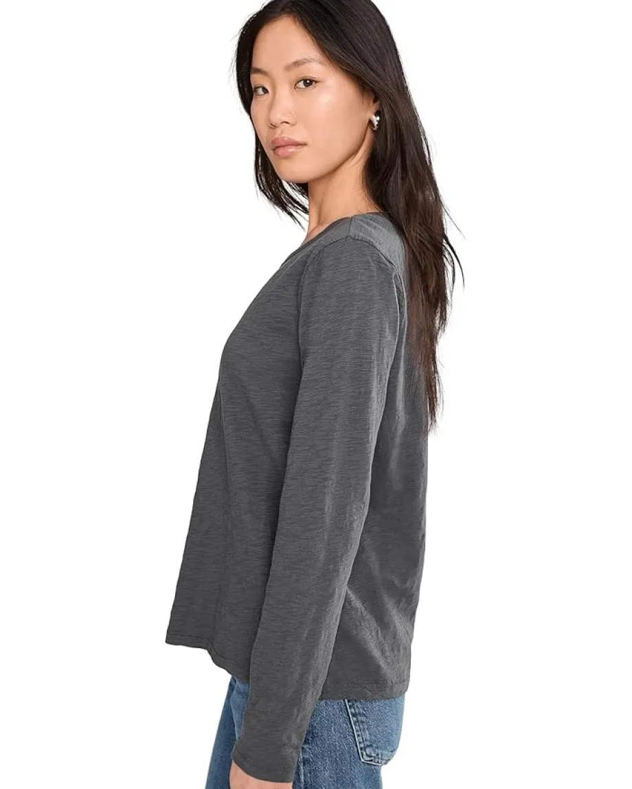 Mod-o-doc Long Sleeve Favorite Tee Washed Ebony Best