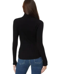 Women Mod-o-doc Long Sleeve Fold Over Turtleneck Top