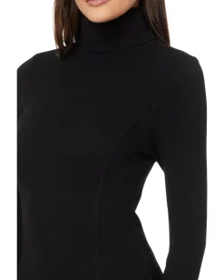 Women Mod-o-doc Long Sleeve Fold Over Turtleneck Top