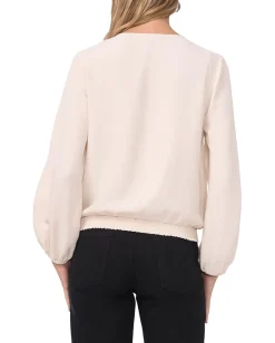 Vince Camuto Long Sleeve Half Placket Birch Outlet