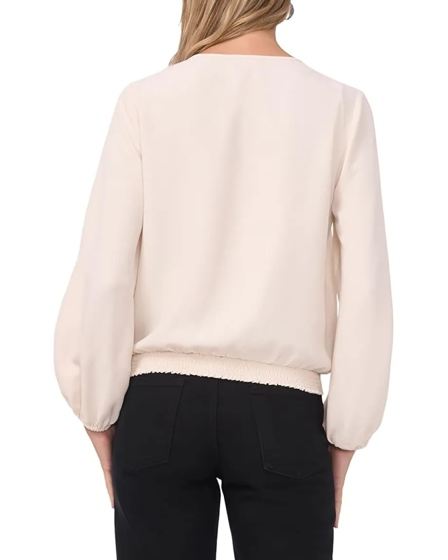 Vince Camuto Long Sleeve Half Placket Birch Outlet