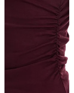 Madewell Long Sleeve Hazel Mockneck Side Cinch Dark Pomegranate Online