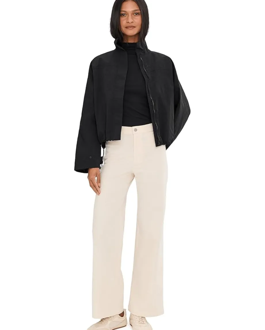 Women Madewell Long Sleeve Hazel Mockneck Side Cinch