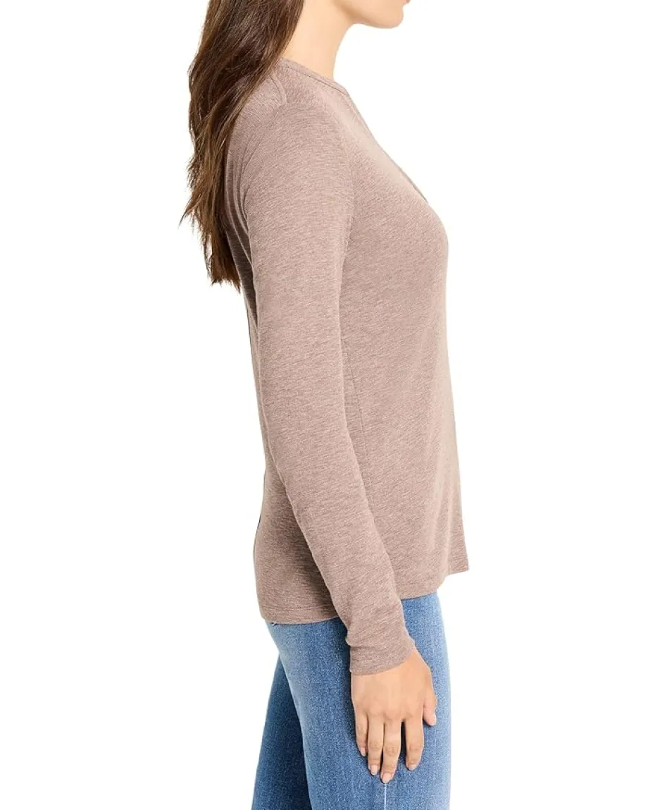Women NIC+ZOE Long Sleeve Henley Tee