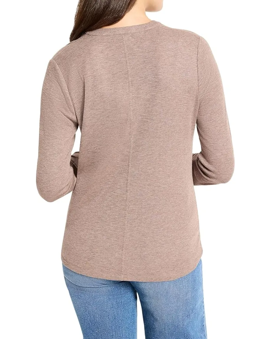 Women NIC+ZOE Long Sleeve Henley Tee