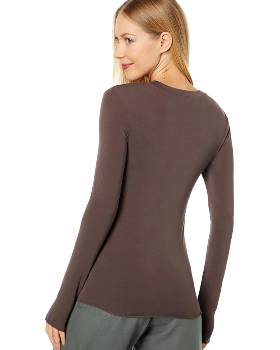 Women Splendid Long Sleeve Jersey Tee