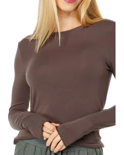 Women Splendid Long Sleeve Jersey Tee