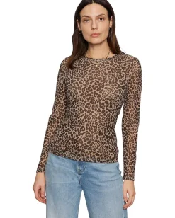 Sanctuary Long Sleeve Perfect Mesh Tee French Kitty