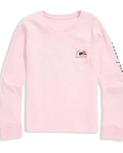 Women Vineyard Vines Kids Long Sleeve Pocket Tee (Toddler/Little Kid/Big Kid)