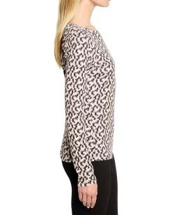 NIC+ZOE Long Sleeve Printed Boat Tee Neutral Multi Outlet