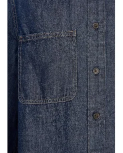 Madewell Long Sleeve Sculptural Sleeve Top In Rinse Wash Sale