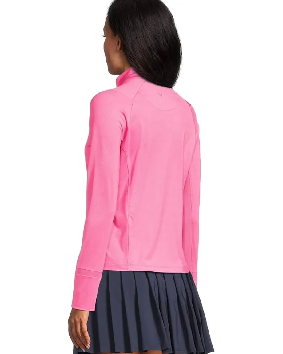 Callaway Long Sleeve Sun Protection Top Cheeky Pink Hot