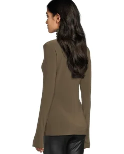 Women Norma Kamali Long Sleeve Sweetheart Turtle Top