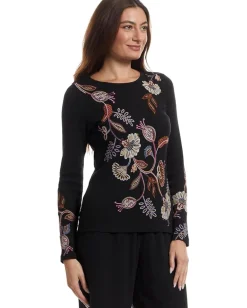 Johnny Was Long Sleeve Thermal- Gineva Black Clearance