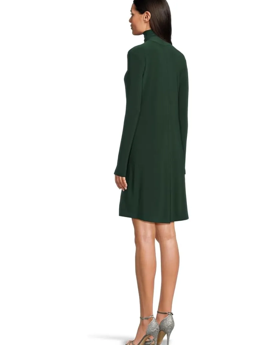 Women Norma Kamali Long Sleeve Turtle Swing Dress