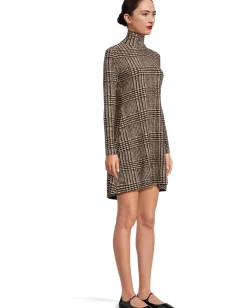 Women Norma Kamali Long Sleeve Turtle Swing Dress