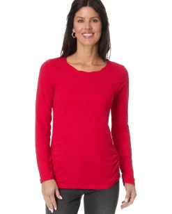 Women Mod-o-doc Long Sleeve Twisted Scoop Neck Tee