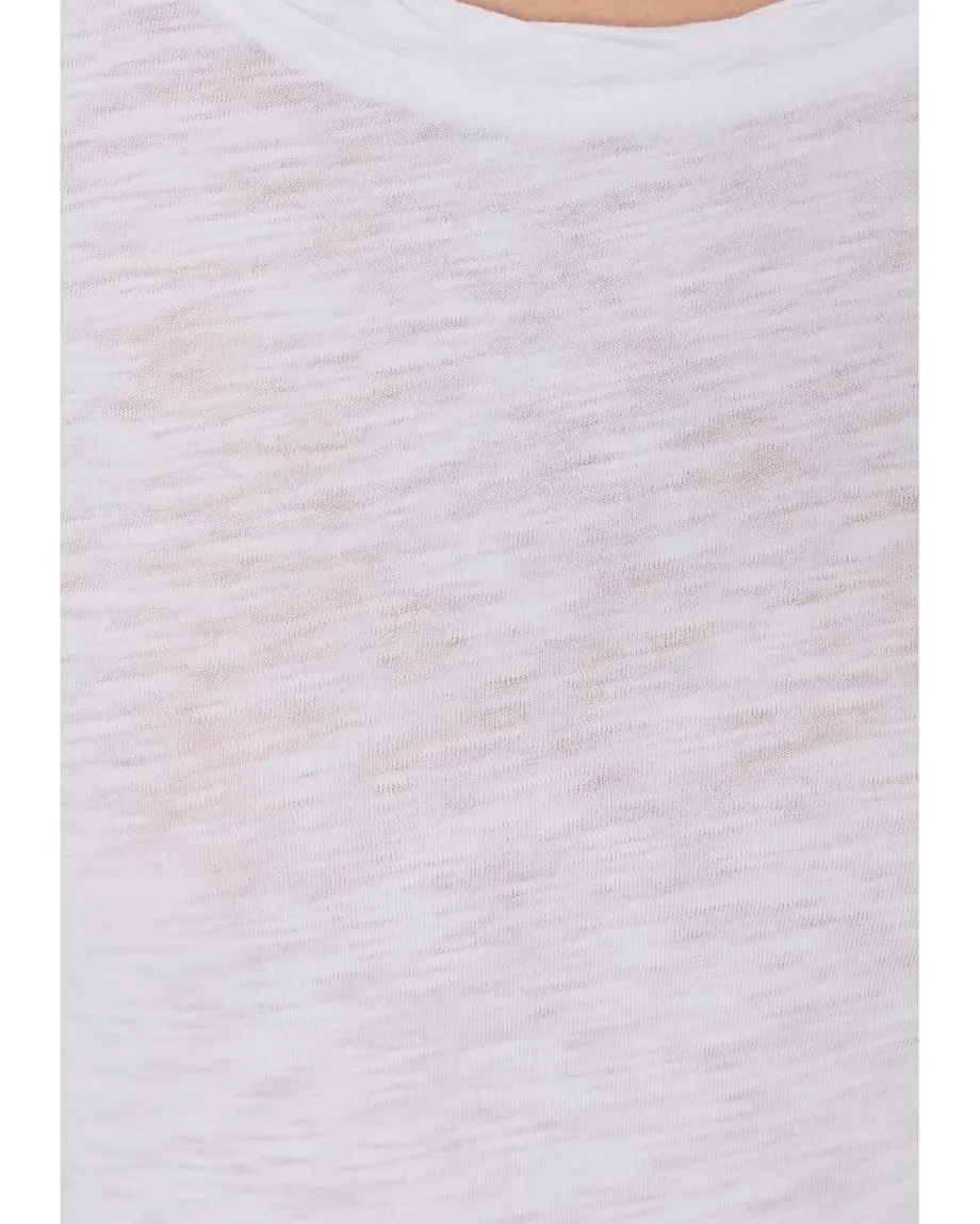 Mod-o-doc Long Sleeve Twisted Scoopneck Tee White Online