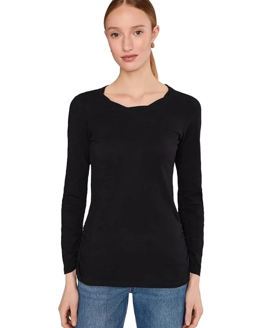 Women Mod-o-doc Long Sleeve Twisted Scoopneck Tee