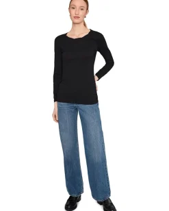 Women Mod-o-doc Long Sleeve Twisted Scoopneck Tee