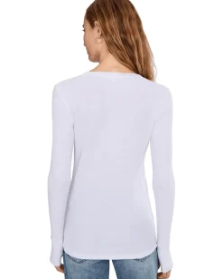 Women Mod-o-doc Long Sleeve With Thumbhole, Crewneck Tee