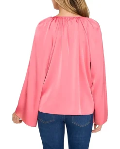 Women CeCe Long Sleeves Raglan V-Neck Top