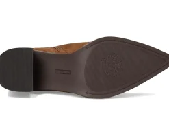 Vince Camuto Lorelai Block Heel Bootie Burnt Sugar New