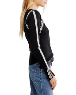 Women Free People Lost Love Long-sleeve Top