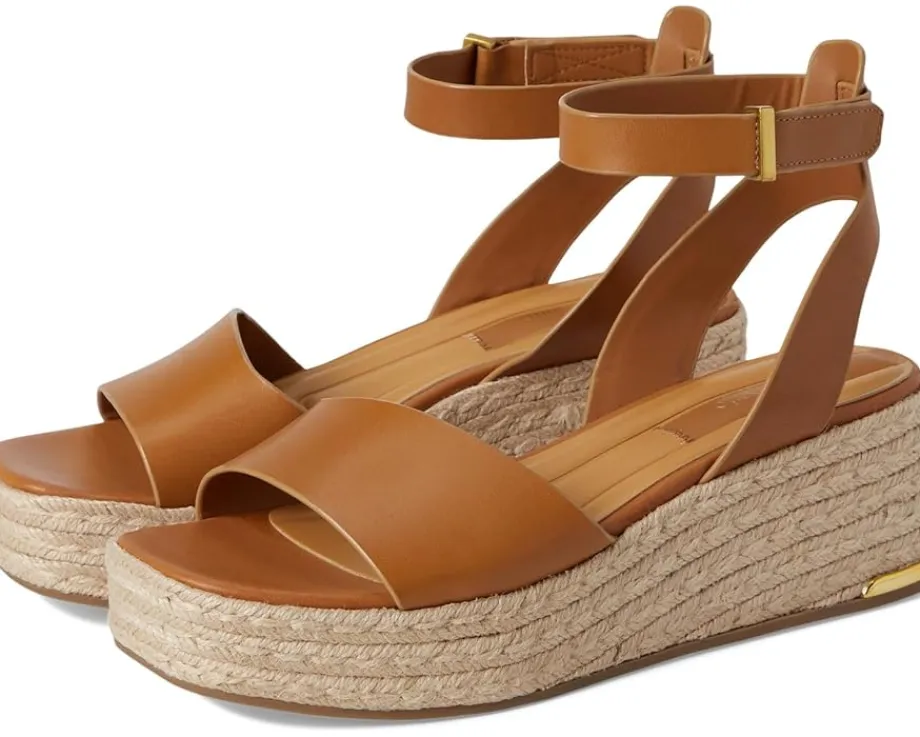 Franco Sarto L-tiffany Espadrille Sandals Tan Brown New