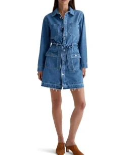 AG Jeans Luisa Long Sleeve Shirt Dress Carmel Shore Outlet