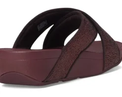 Women FitFlop Lulu Crinkled-shimmer Cross Slides
