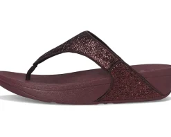 Women FitFlop Lulu Crinkled-shimmer Toe-post Sandals