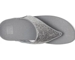 Women FitFlop Lulu Crinkled-shimmer Toe-post Sandals