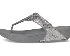 Women FitFlop Lulu Crinkled-shimmer Toe-post Sandals
