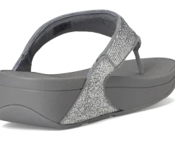 Women FitFlop Lulu Crinkled-shimmer Toe-post Sandals