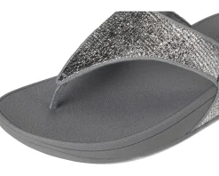 Women FitFlop Lulu Crinkled-shimmer Toe-post Sandals
