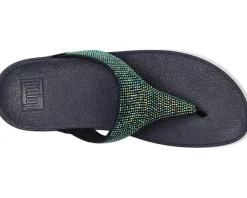 Women FitFlop Lulu Crystal Embellished Toe-Post Sandals