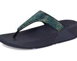 Women FitFlop Lulu Crystal Embellished Toe-Post Sandals