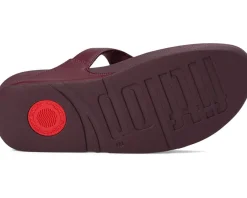 Women FitFlop Lulu Crystal-Buckle Leather Toe-Post Sandals