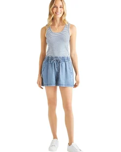 Splendid Lulu Tank Cerulean/White New