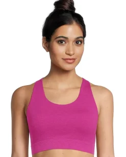 Brooks Luxe Pocket Bra Heather Magenta Clearance