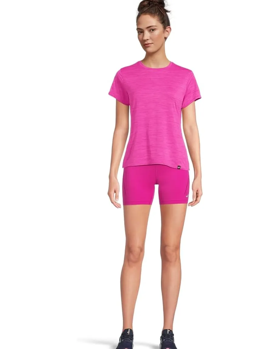 Brooks Luxe Short Sleeve Heather Magenta Best