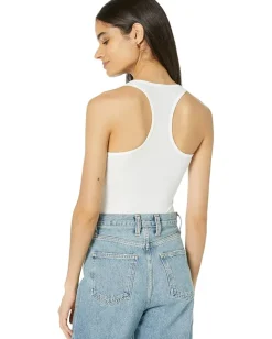 Women Commando Luxury Rib Racerback Tank Bodysuit RIB404