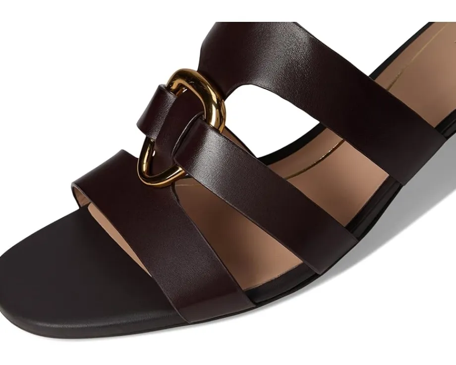 Cole Haan Lyanna Link Ankle Strap Sandals Dark Chocolate Leather Online
