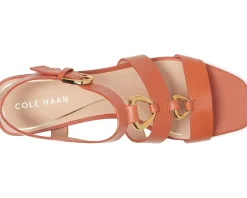 Cole Haan Lyanna Link Sandals Auburn Leather Sale